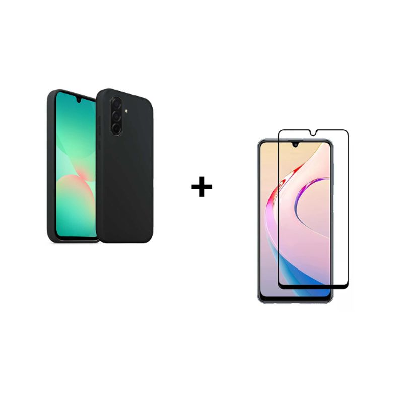 GENERICO - Kit Carcasa Silicona Con Lamina de Vidrio Para Samsung A26