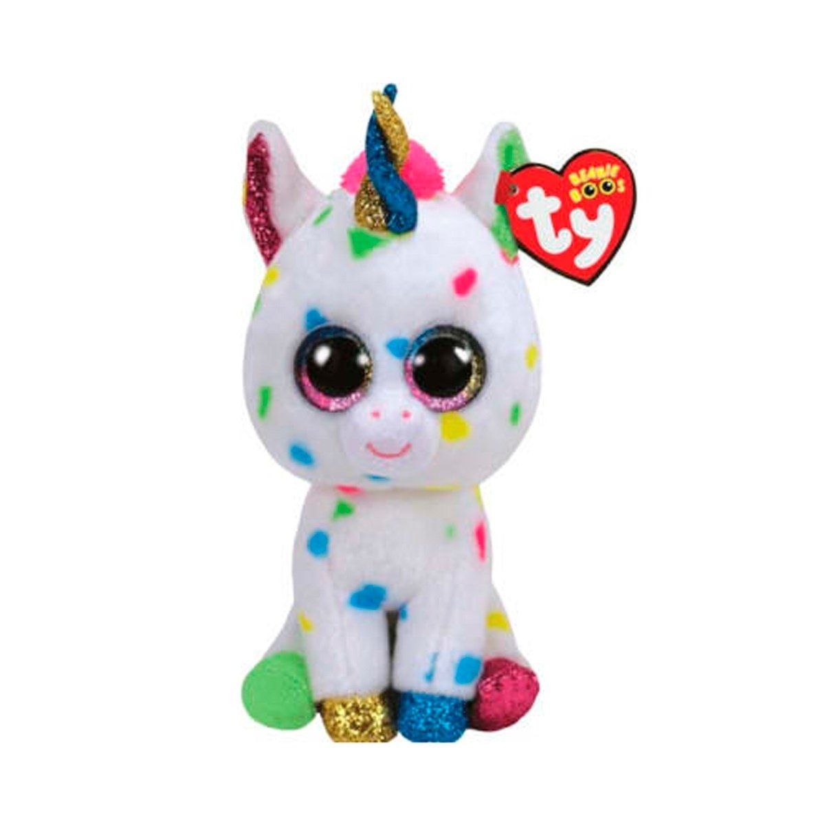 BEANIE BOOS - Peluche Beanie Boos unicornio moteado mediano