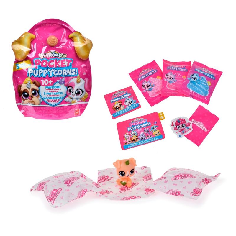 ANSALDO - PACK SORPRESA 3 FIGURAS PUPPYCORNS RAINBOCORNS ZURU - DORADO