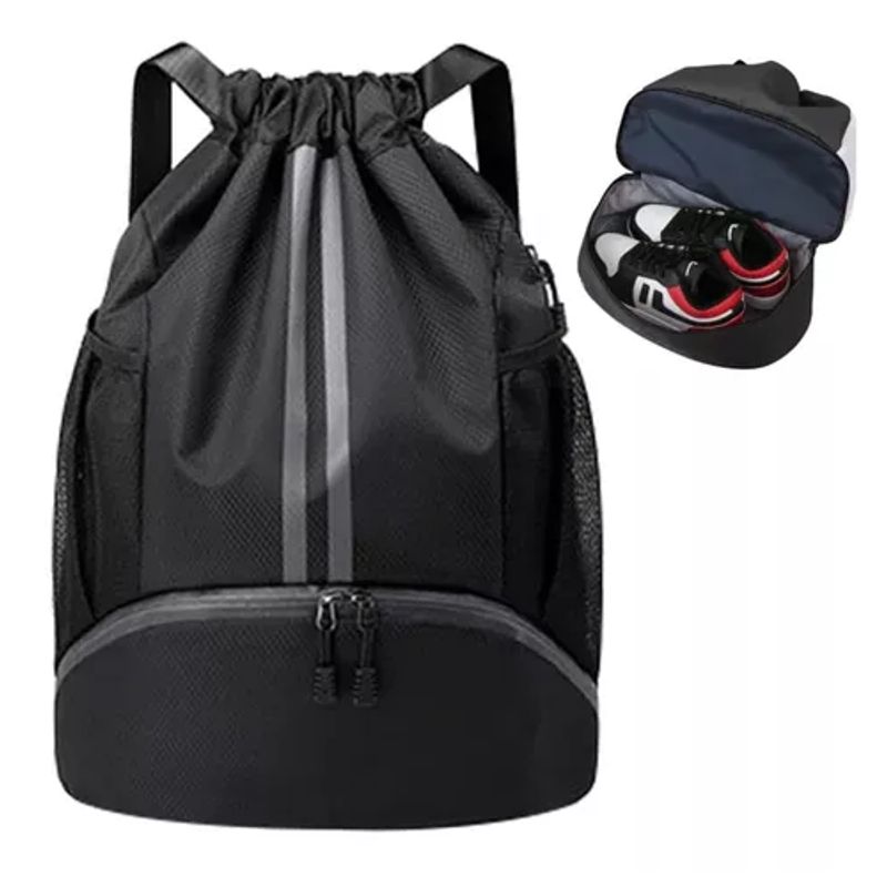 GENERICO - Mochila de baloncesto bolso con cordón bolsa de equitación