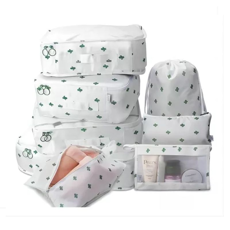 GENERICO - Bolsas de viaje 8 en 1 organizador para maleta color blanco