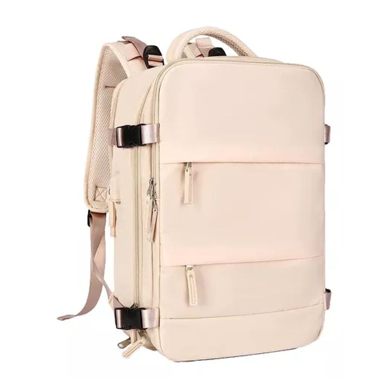 GENERICO - Mochila viaje de cabina impermeable con USB color beige