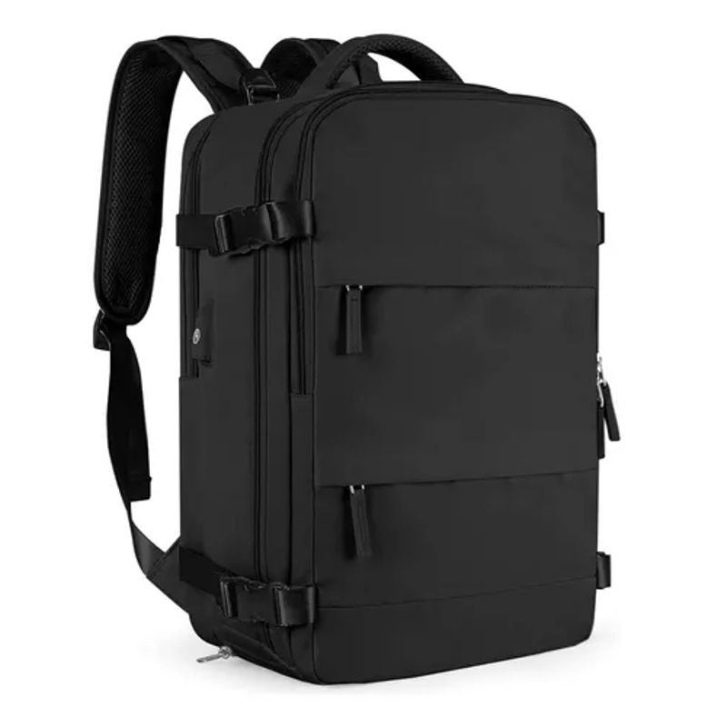 GENERICO - Mochila viaje cabina impermeable con USB color negro