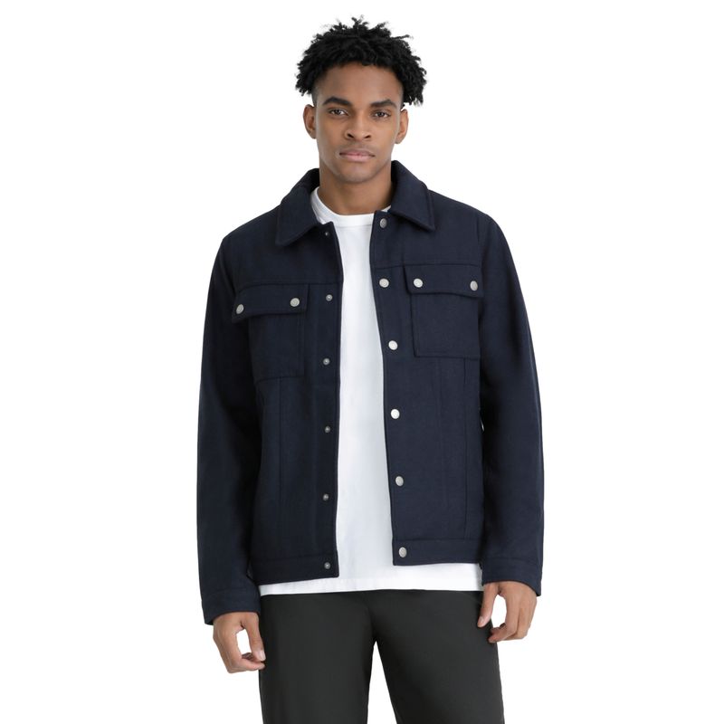 DOCKERS - Chaqueta Hombre Wool Blend Regular Fit Azul Dockers.