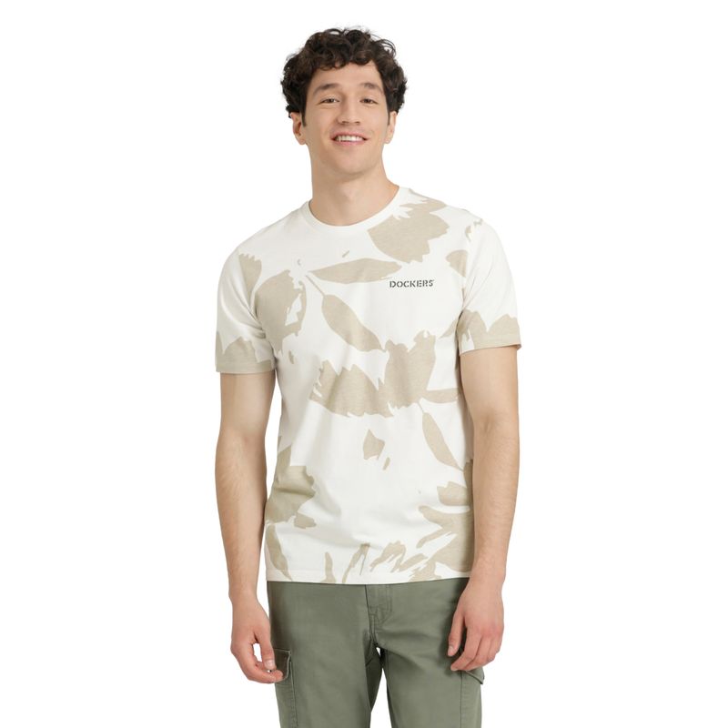 DOCKERS - Polera Hombre Graphic Tee Slim Fit Egret/Blanco Dockers