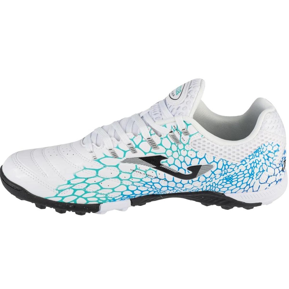 JOMA - Zapatilla Fútbol Turf Hombre Máxima Blanco Turquesa Joma