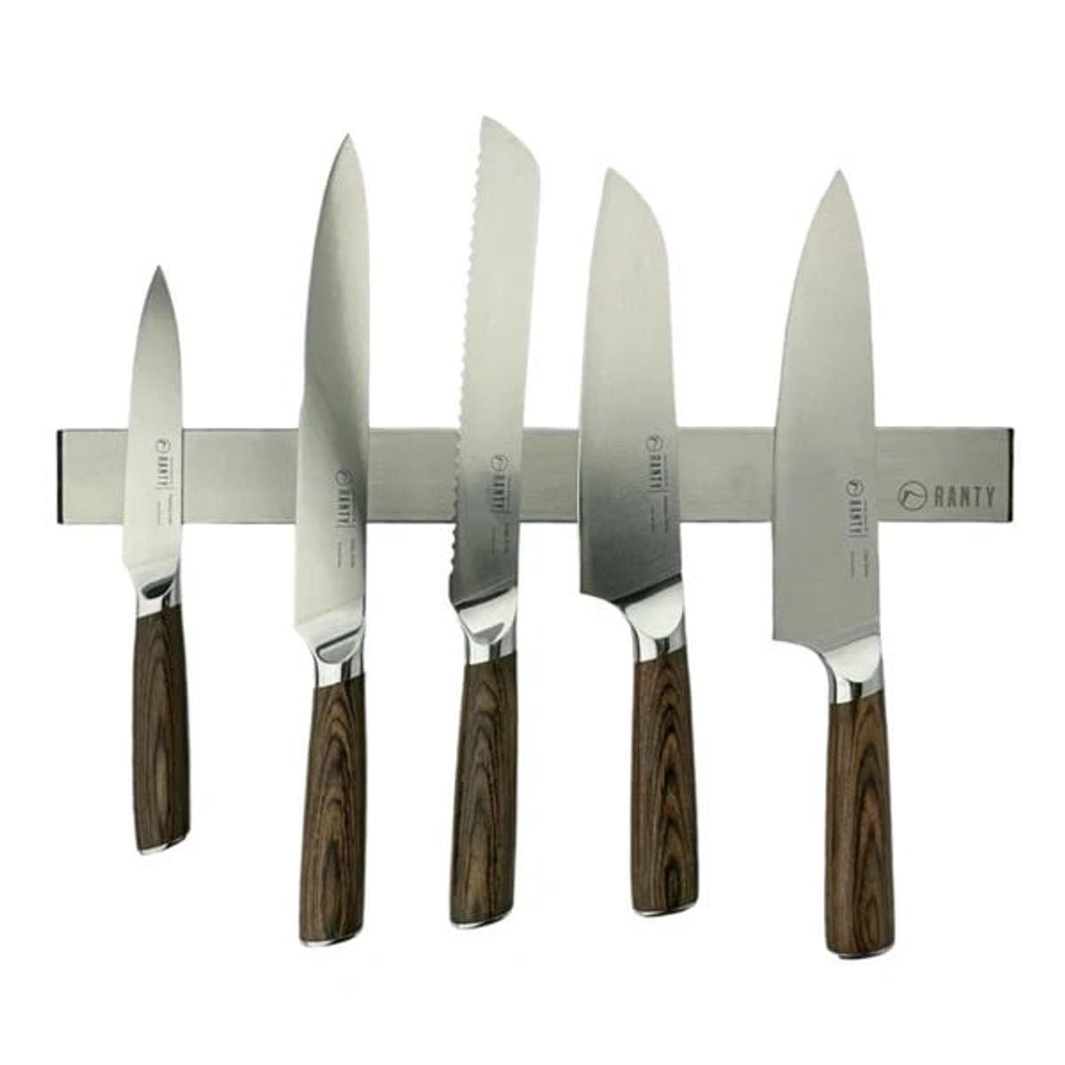 RANTY - SOPORTE MAGNÉTICO METÁLICO PLATEADO PARA CUCHILLOS RANTY 30cm