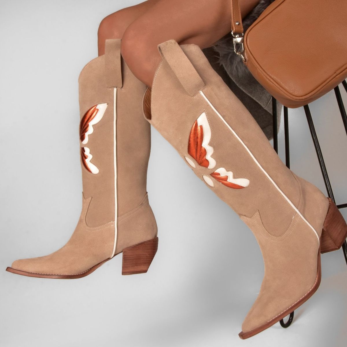 ANNY OUTFITS - Bota Polyian vison Naranja