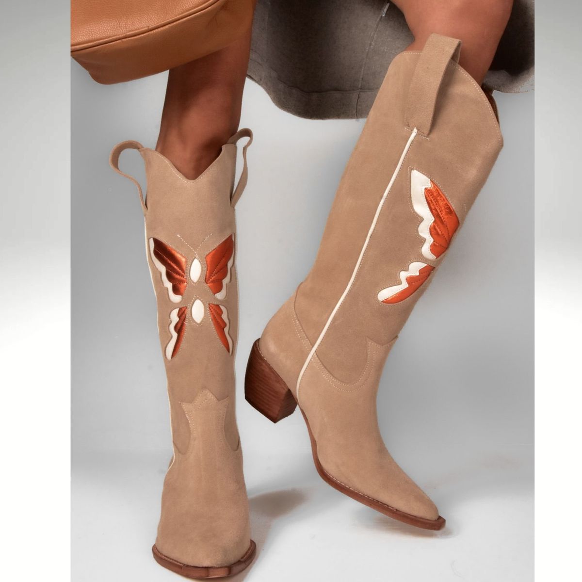 ANNY OUTFITS - Bota Polyian vison Naranja