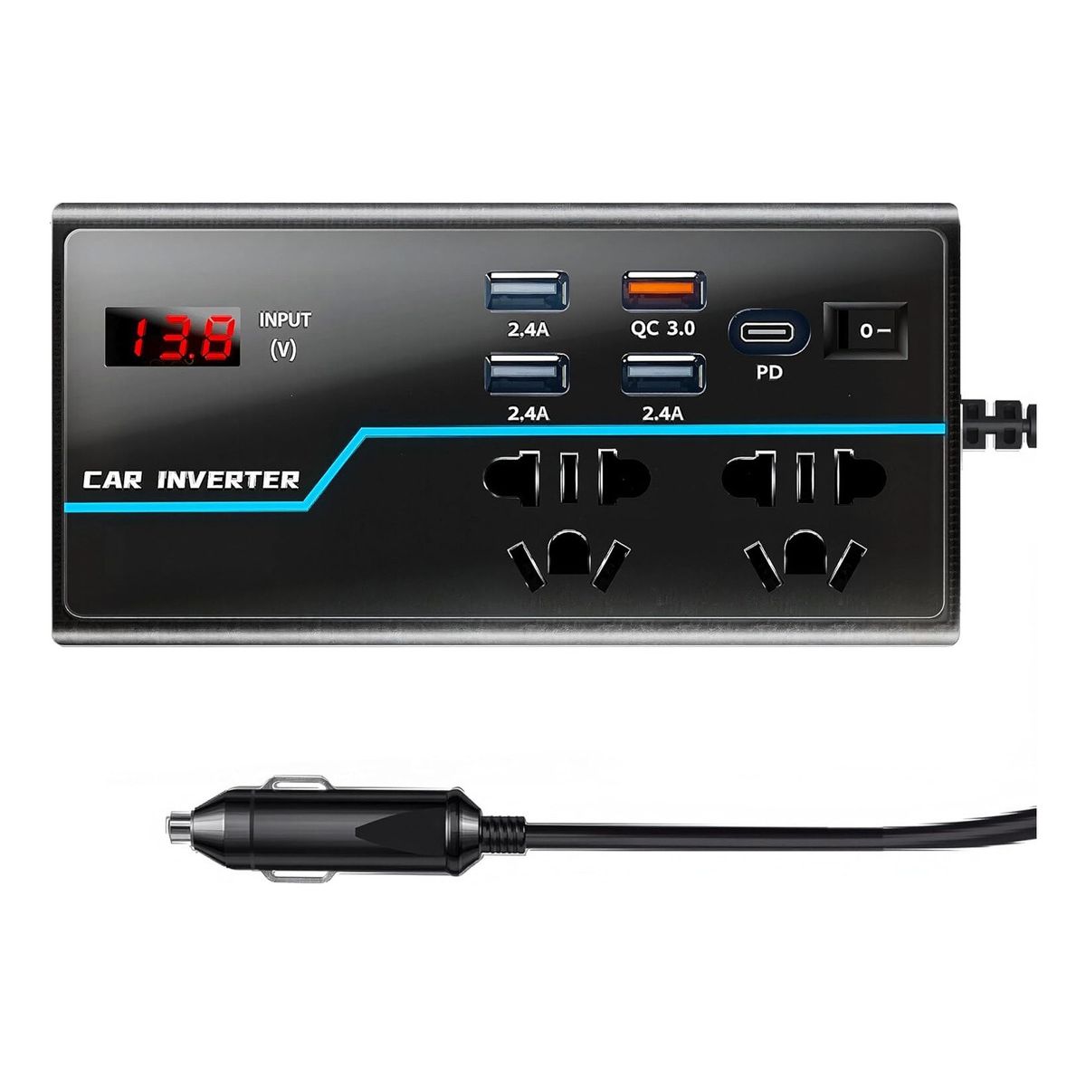 EVERSO - Inversor Voltaje Conversor Corriente 12v A 220v Auto 200w