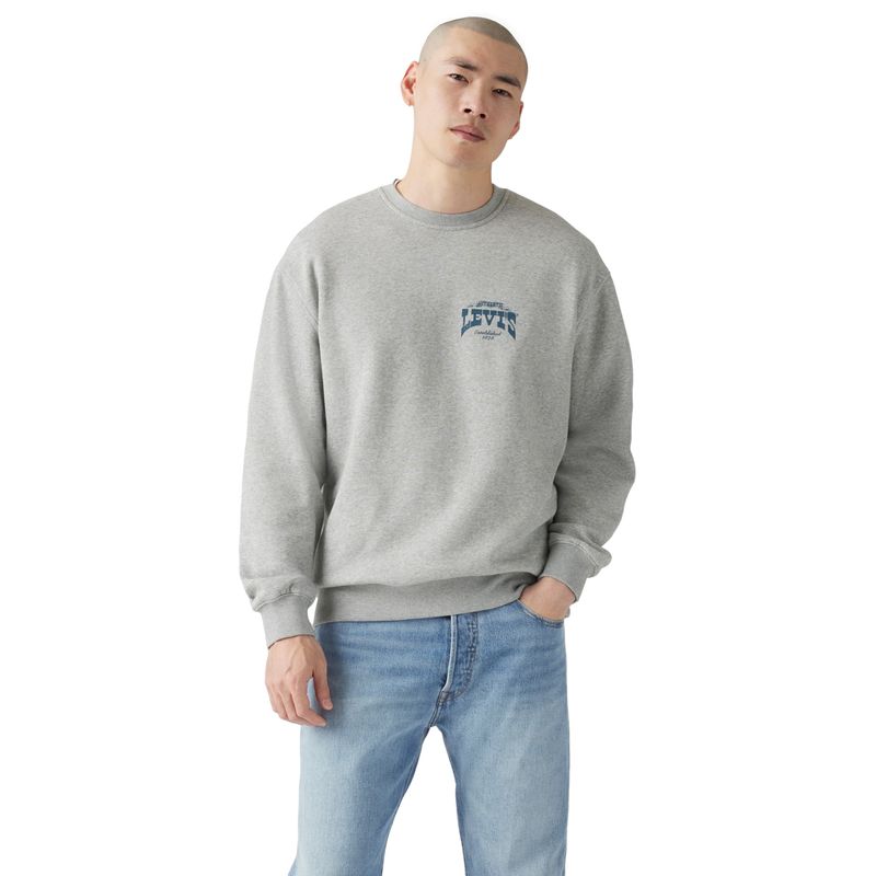 LEVIS - Polerón Hombre Relaxed Graphic Crew Gris Levis