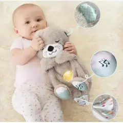 GENERICO - NUTRIA PELUCHE DE APEGO CON MUSICA Y LUZ PARA NIÑO