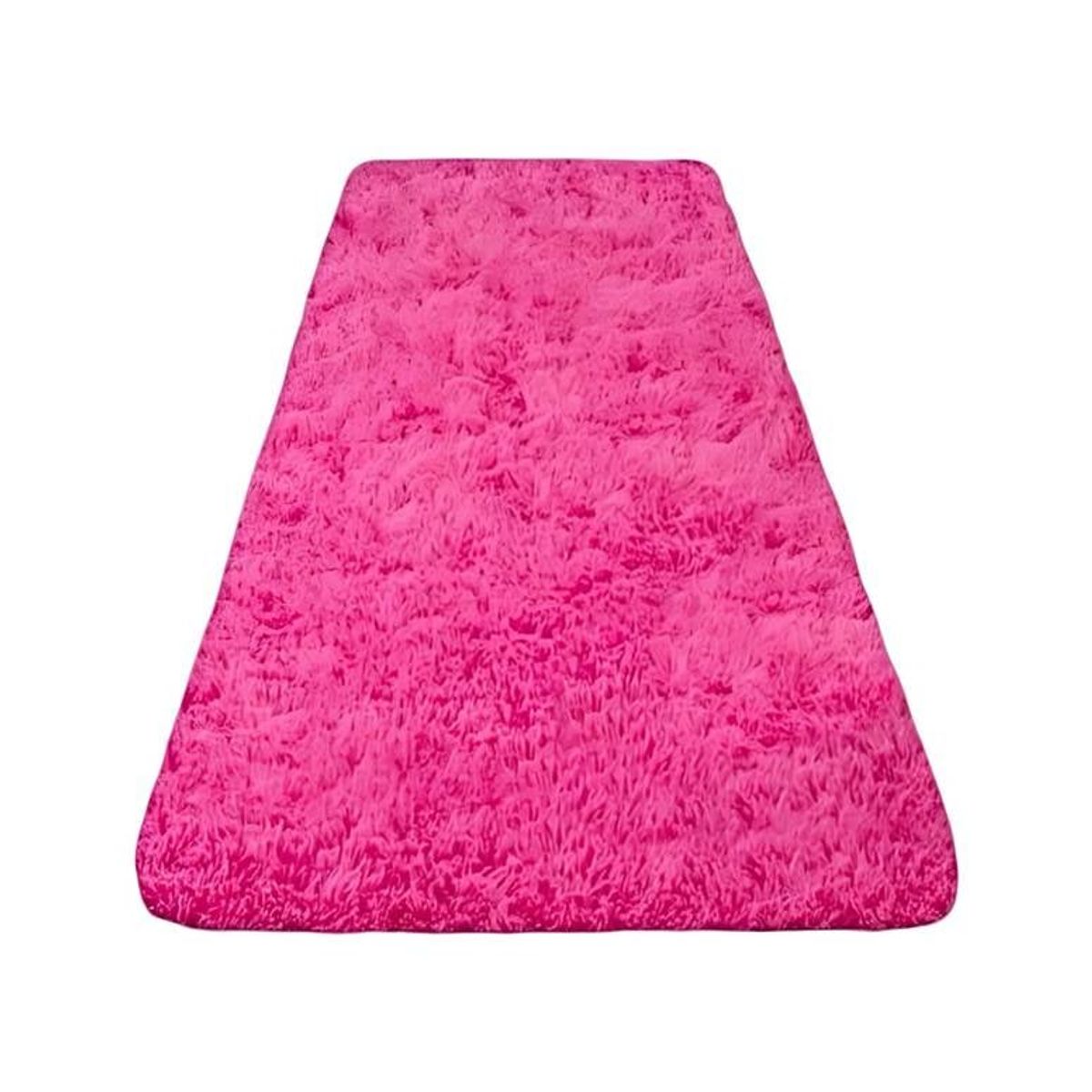 GENERICO - Pasillera alfombra peluda liviana 70x150 ultra suave FUCSIA