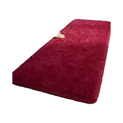 GENERICO - Pasillera alfombra peluda liviana 70x150 ultra suave BURDEO