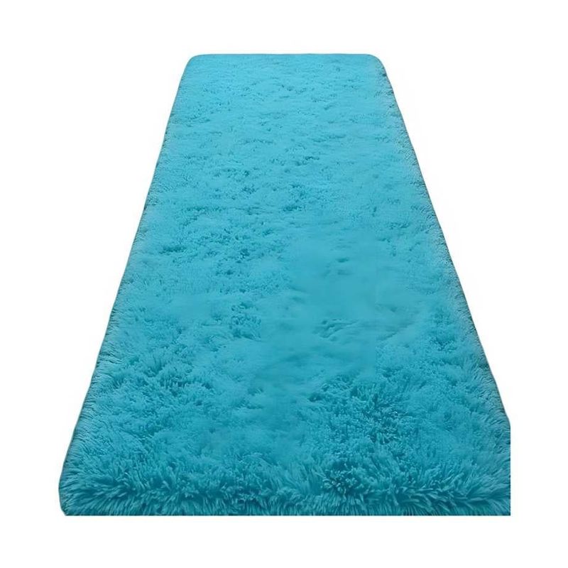 GENERICO - Pasillera alfombra peluda liviana 70x150 ultra suave CELESTE