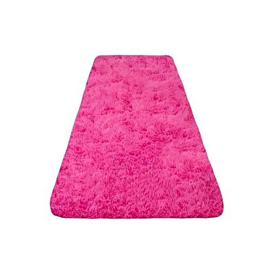 Imagen 2 del producto Pasillera alfombra peluda liviana 70x150 ultra suave FUCSIA