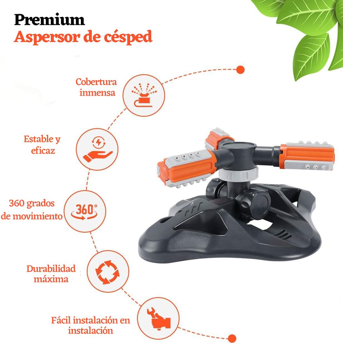 GENERICO - Aspersores De Riego Jardin Automático Giratorio De 360°