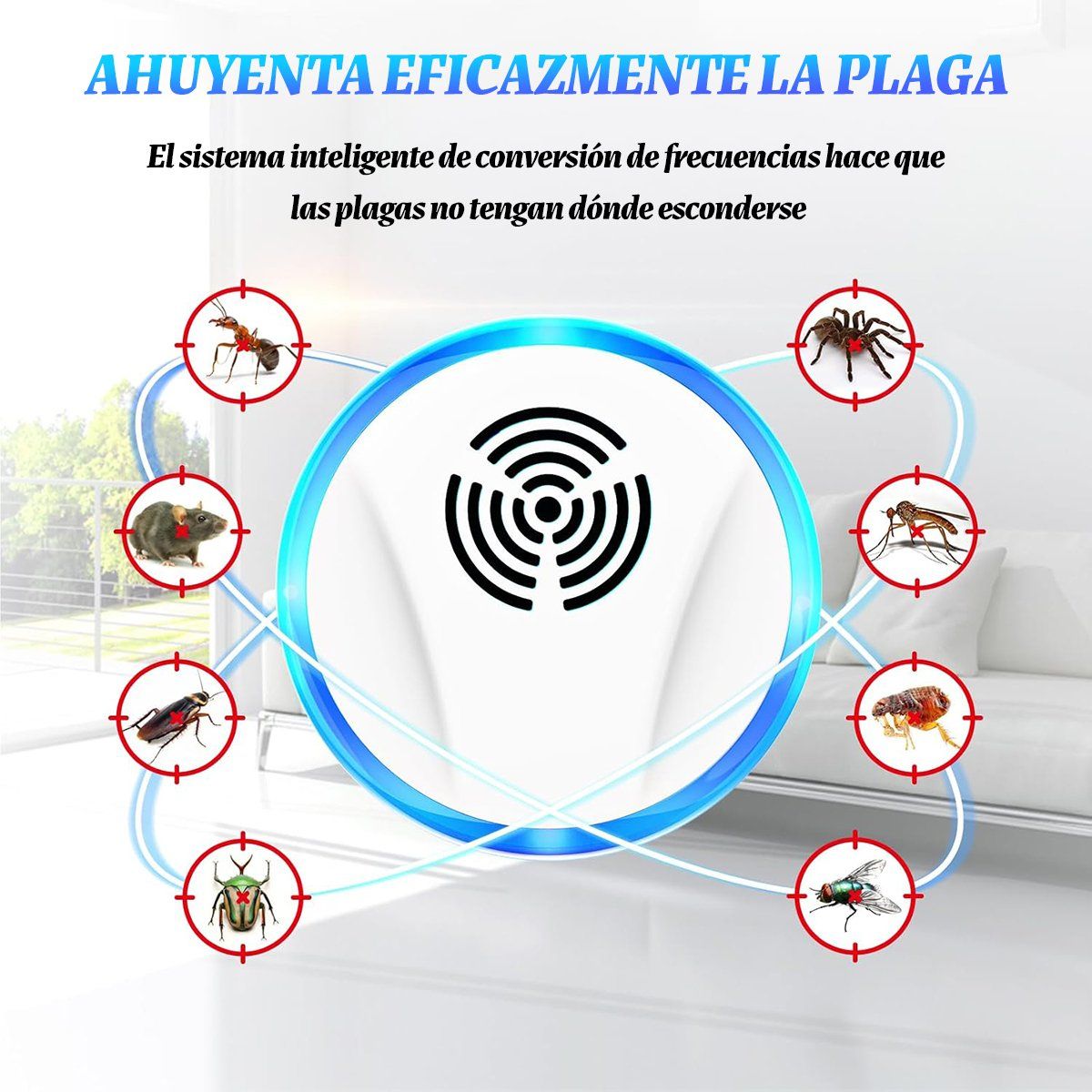 GENERICO - 2pcs Ahuyentador Ultrasónico De Mosquitos Controlador Plagas