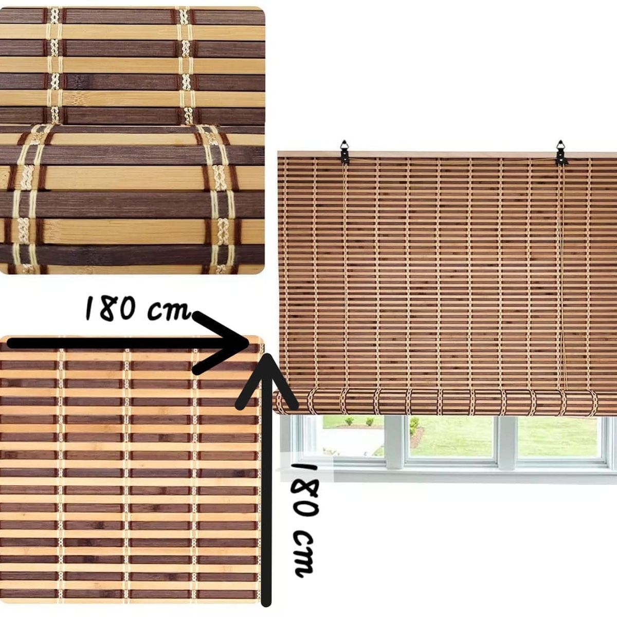 GENERICO - CORTINA PERSIANA DE BAMBU SOFISTICADA Y ECOLOGICA