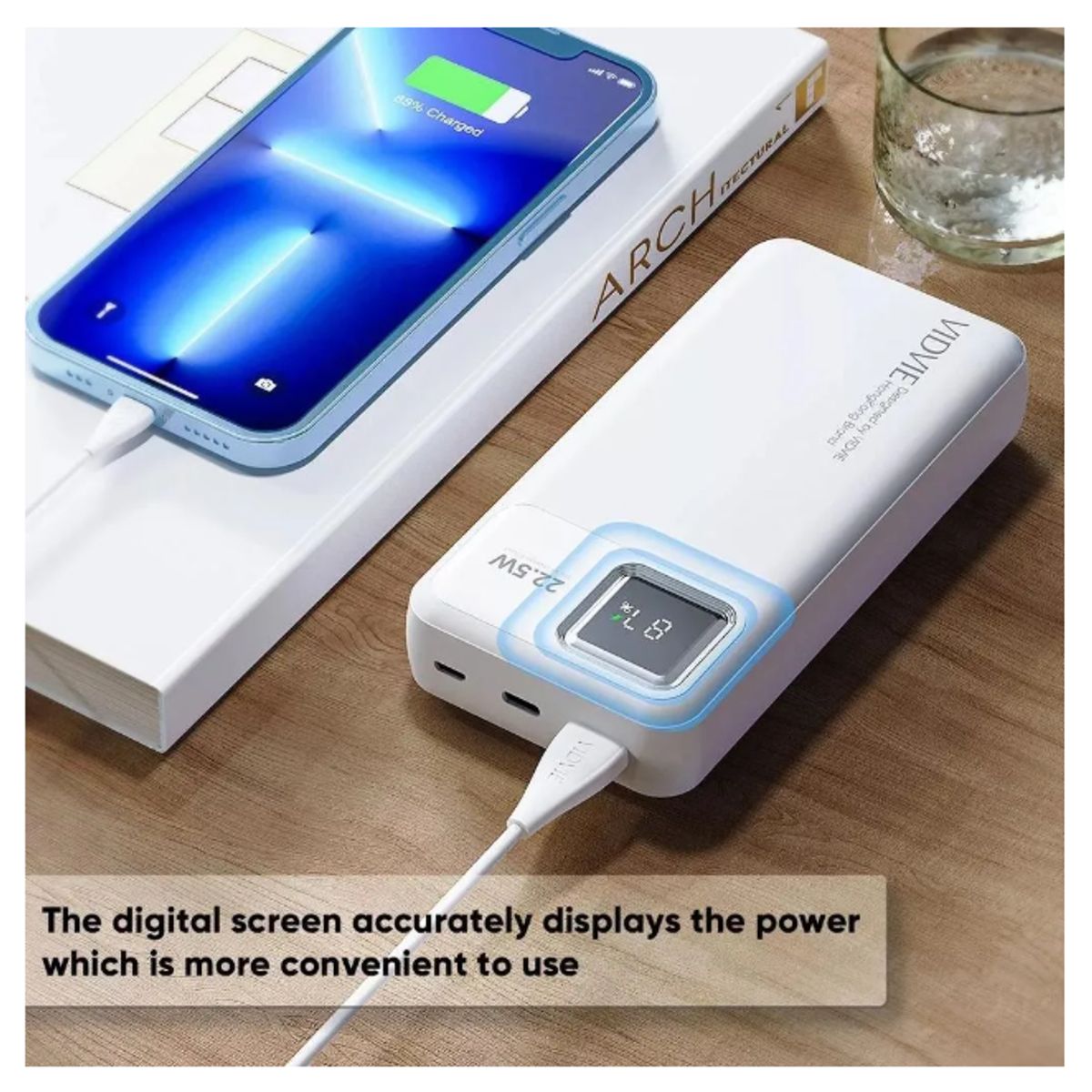 GENERICO - Cargador Batería Externa Vidvie Ultra Rápida Digital 20000mh