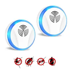 GENERICO - Ahuyentador Ultrasónico De Mosquitos Controlador Plagas 2pcs