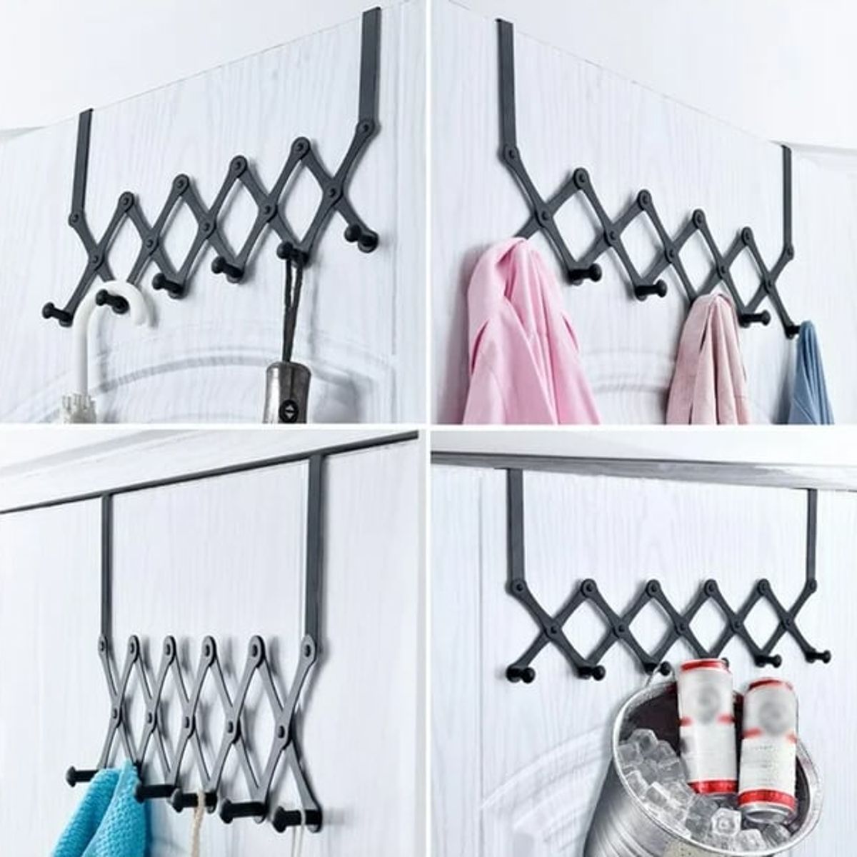 REGALITOLINDO CL - Perchero para Puerta Extensible 5 ganchos - Metal