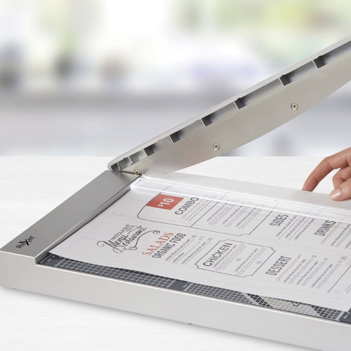 REXEL - Rexel Guillotina Palanca Corte Recto 15 Hojas con Luz 1215G