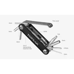 GENERICO - Kit Herramientas Bici Topeak Tubi 11 En 1 Kit Repara Tubeles