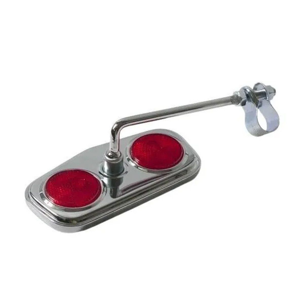 GENERICO - Espejo Retrovisor Cromado Para Bicicleta Pentagonal X 1