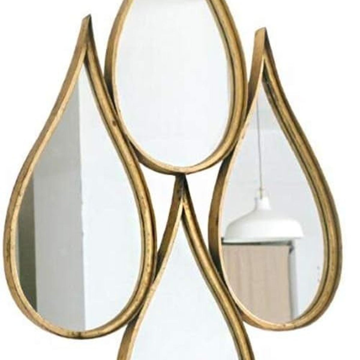 GENERICO - Espejo Decorativo Diseño Gotas De Agua 40 X 54cm Dorado Oscuro