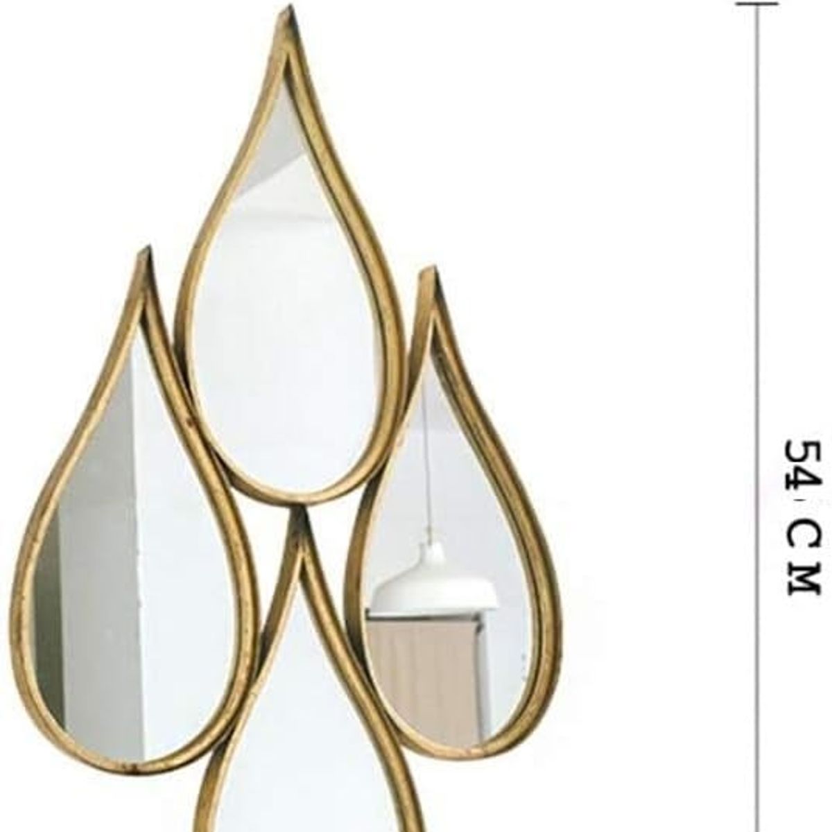 GENERICO - Espejo Decorativo Diseño Gotas De Agua 40 X 54cm Dorado Oscuro