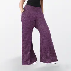 AGW - Pantalón Palazzo Elasticados Lanilla Pretina Ancha Tiro Alto