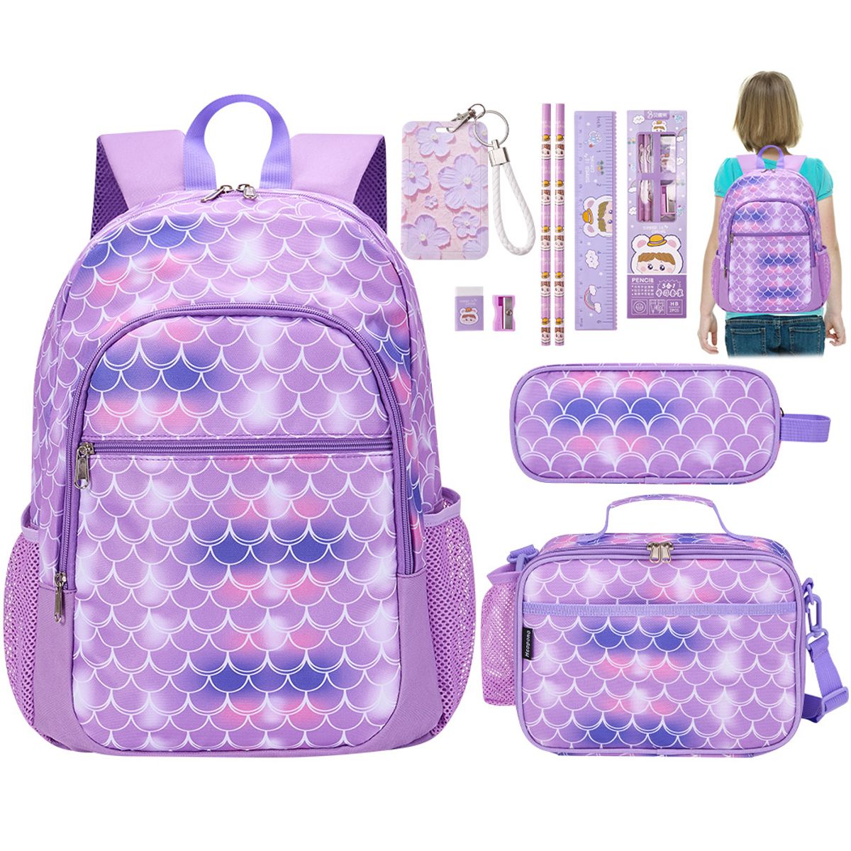 LUKOVEE - Mochila Bolso Escolar Juvenil Imprmeable Gran Capacidad