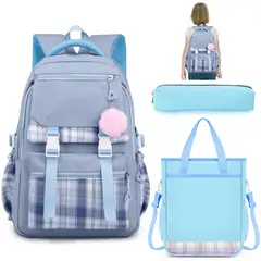 LUKOVEE - Mochila Escolar De Niña Con Bolsa De Estudio Estuche Lápice