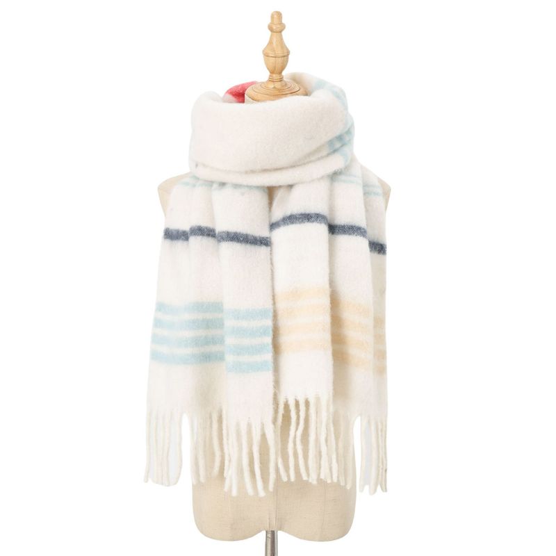 BLWOENS - Bufanda Mujer de invierno - Blanco