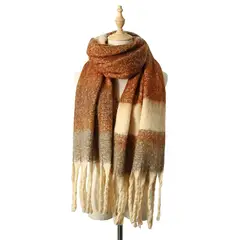 BLWOENS - Bufanda Mujer de invierno - Café