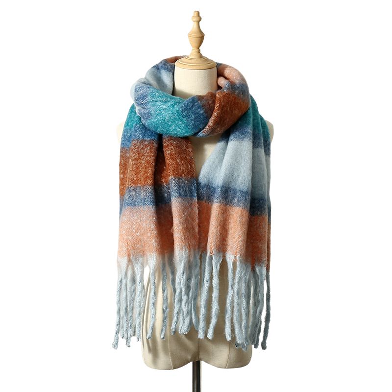 BLWOENS - Bufanda Mujer de invierno - Azul