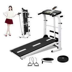 GENERICO - Caminadora Mecánico Profesional Familia Plegable Color Negro