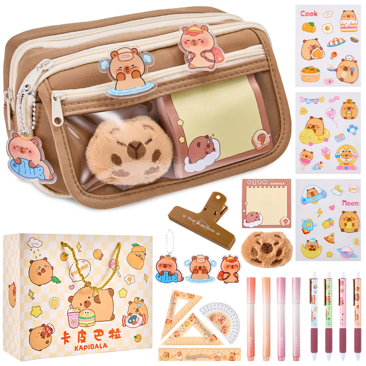 SLOWTON - Estuche para Lápices de Capibara para Niños Gran Capacidad