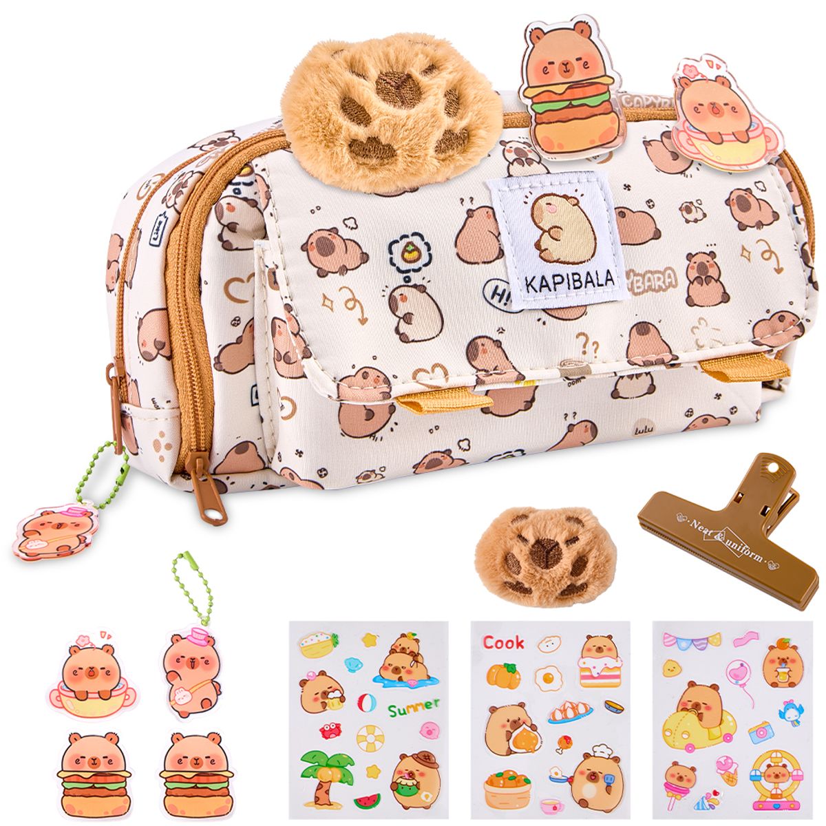 SLOWTON - Estuche de Lápices de Capibara para Niños Multicapa