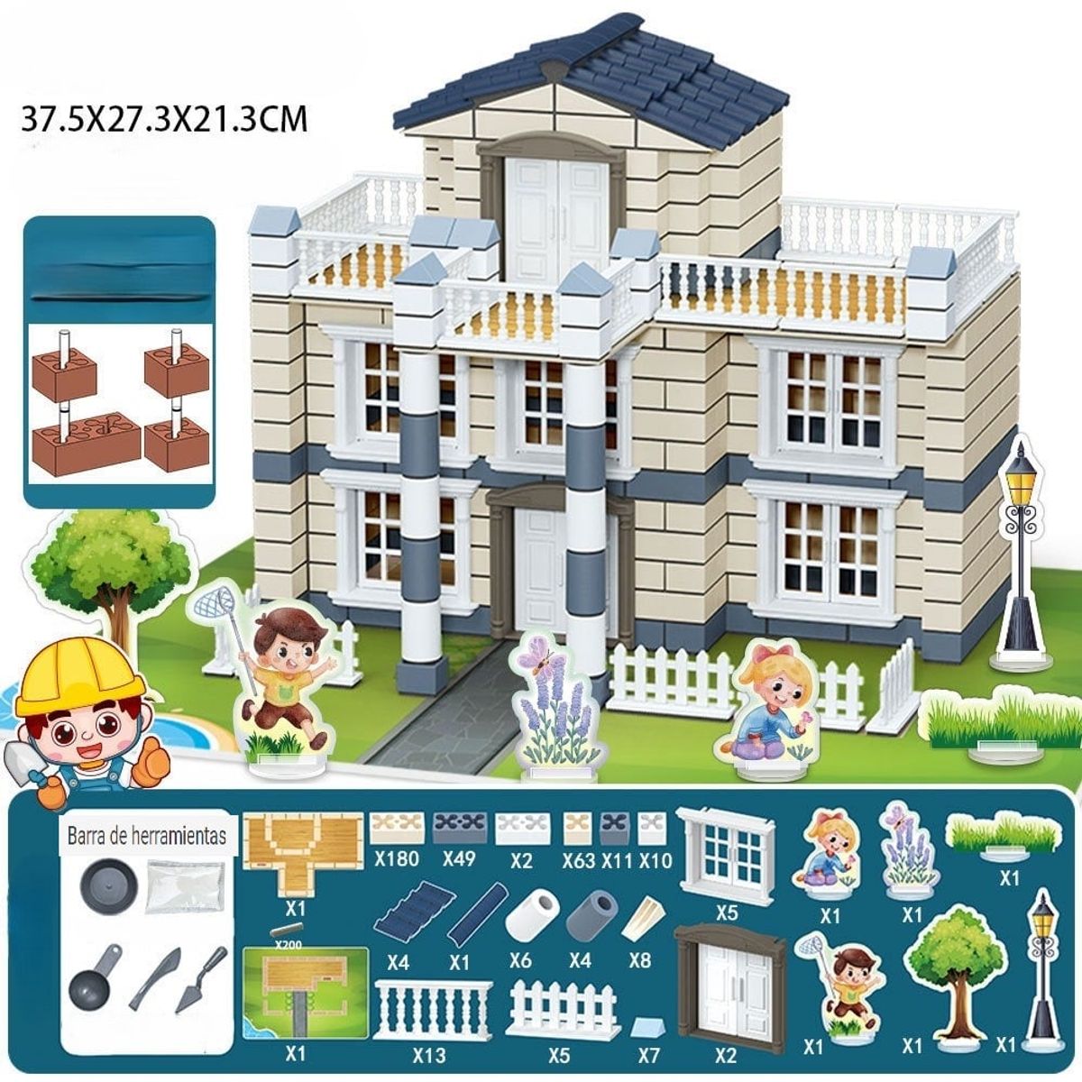 TATEE - Juguetes villa simulación arquitectura DIY Juguete