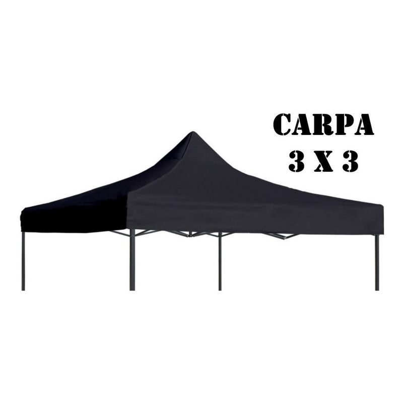 AFVENTURA - Carpa Lona Repuesto Toldo 3x3 Impermeable Filtro Uv BlancaNegro