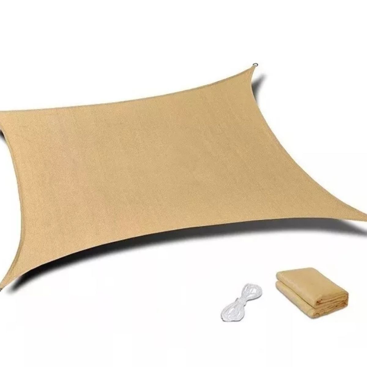AFVENTURA - Toldo Vela Sombra Rectangular 5 X 3,5 Mts Beige