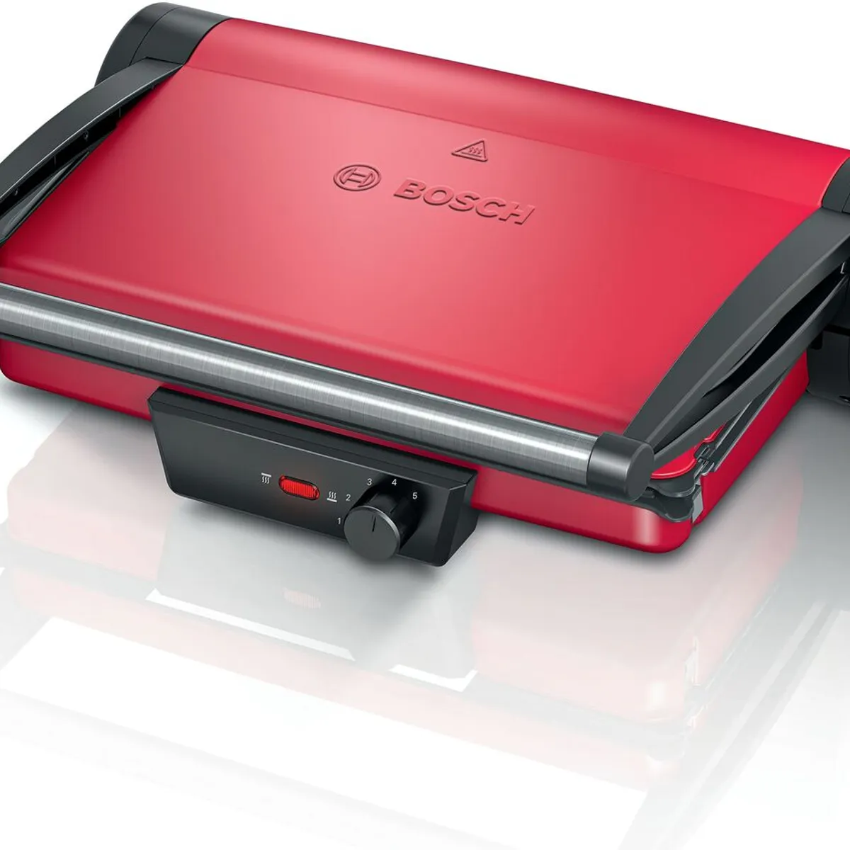 BOSCH - Parrilla Grill Placas antiadherentes Bosch 3 en 1 Color Rojo