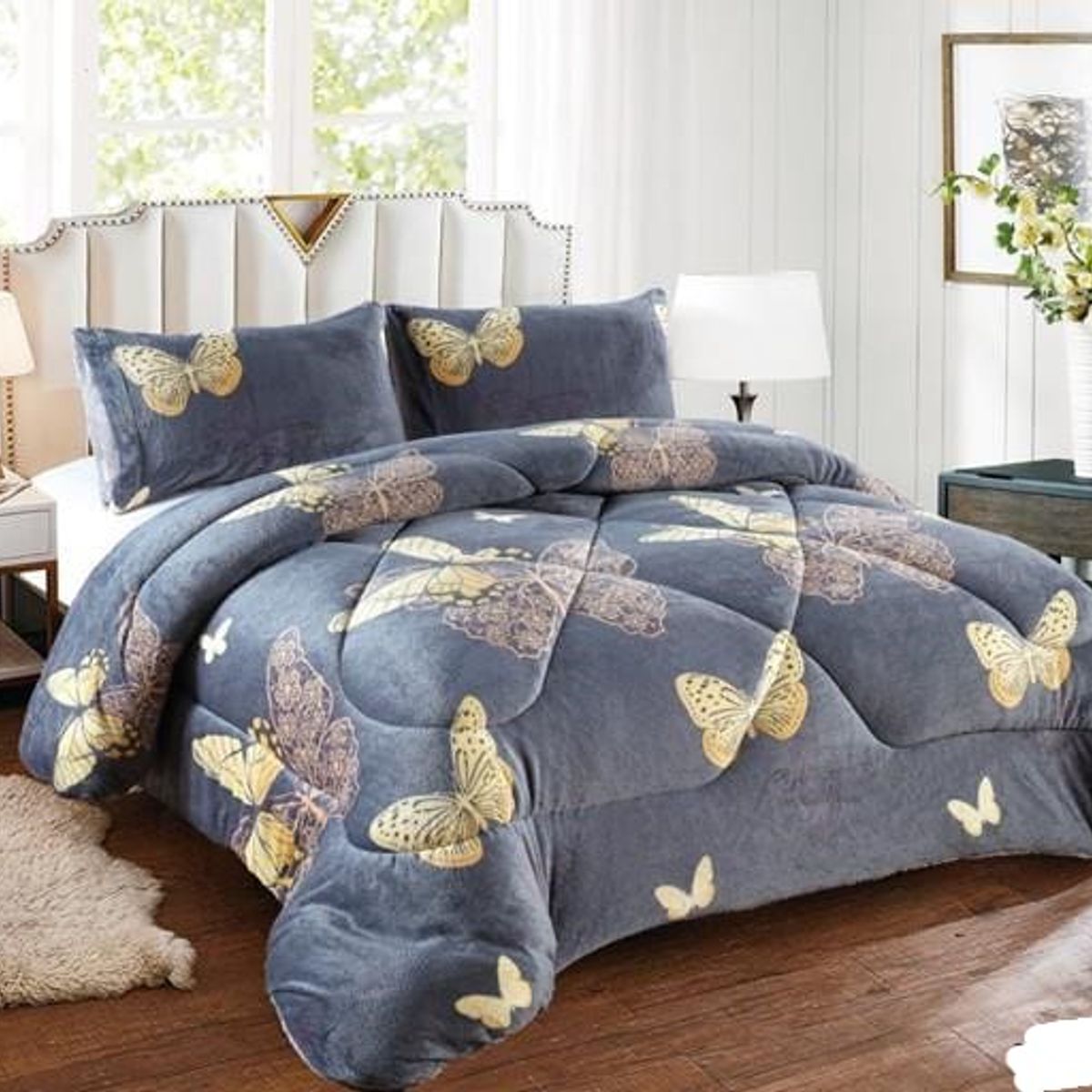 GENERICO - COBERTOR 2 PLAZA PLUSH CON CHIPORRO COLOR AZUL FLAMENGO