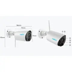 REOLINK - Cámara WiFi Exterior Full HD 1080P RecargableSolar