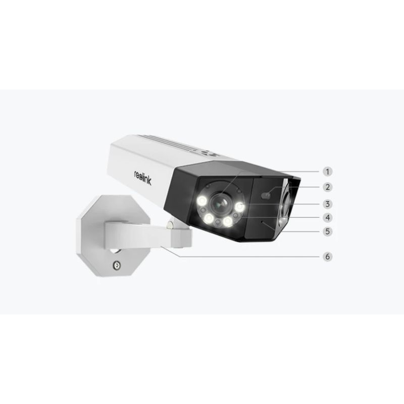 REOLINK - Cámara IP WiFi 8MP Full HD Ángulo 150° Doble Lente Reolink