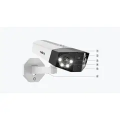 REOLINK - Cámara IP WiFi 8MP Full HD Ángulo 150° Doble Lente