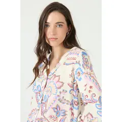 PRIVILEGE - Blusa blanca estampada 2353 - Blanco