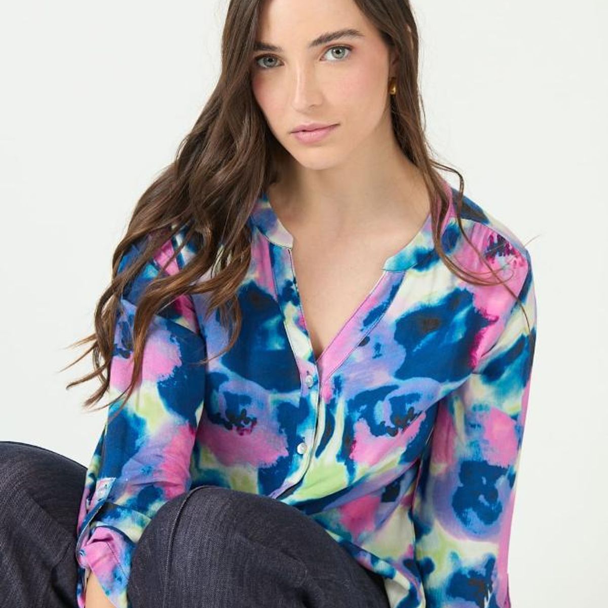 PRIVILEGE - Blusa fucsia estampada 2355